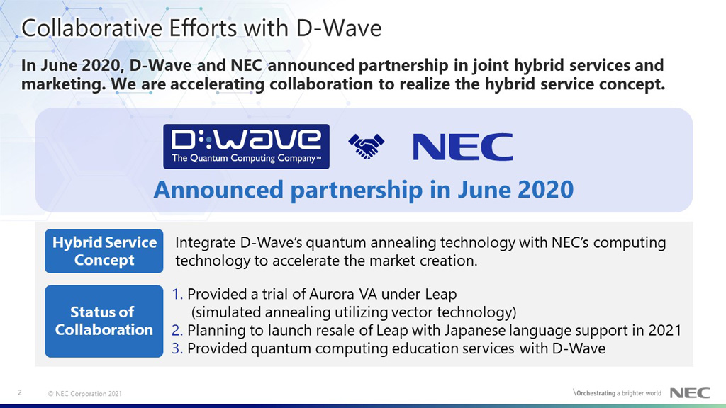 Collaborative Efforts with D-Wave